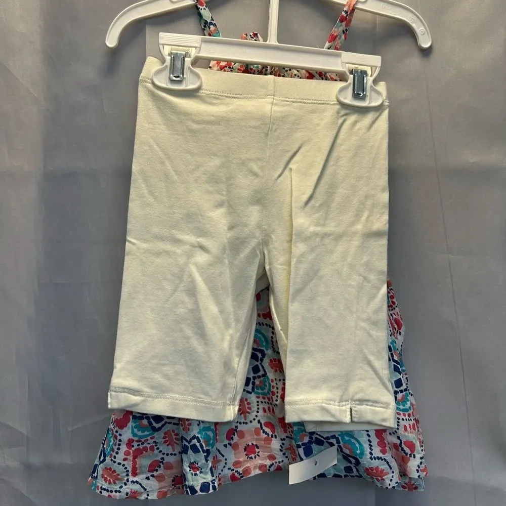 Artisan NY Floral Patterned Kids Dress and shorts set- Pink and Blue, size 2T